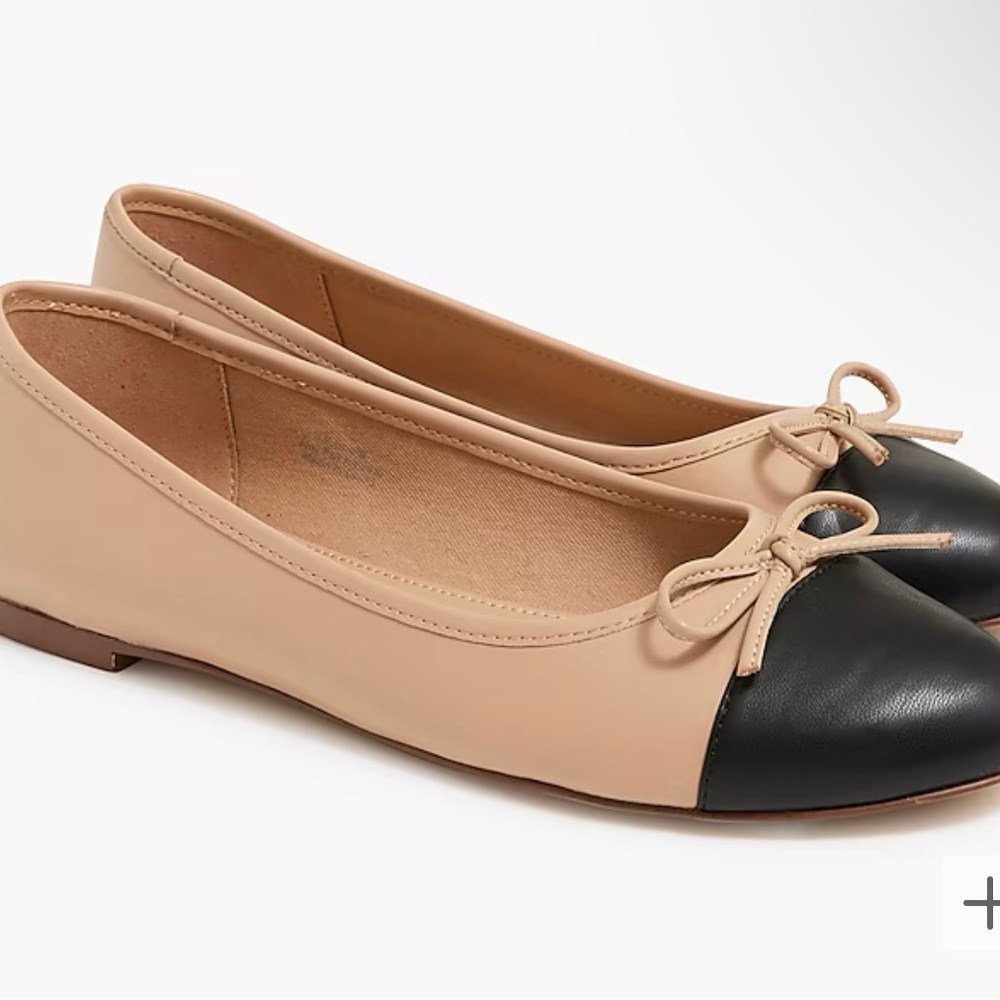 J. Crew Factory Ballet Flats with Cap Toe